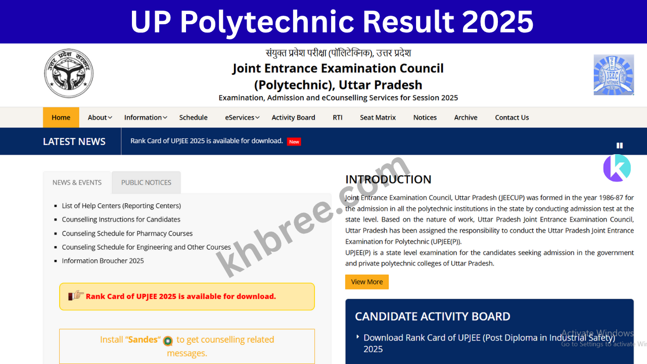 UP Polytechnic Result 2025