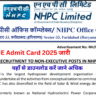 NHPC JE Admit Card 2025